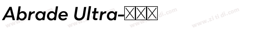 Abrade Ultra字体转换